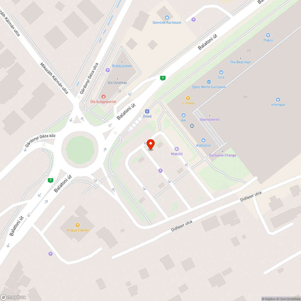 Elhagyott roncs bejelentés helye