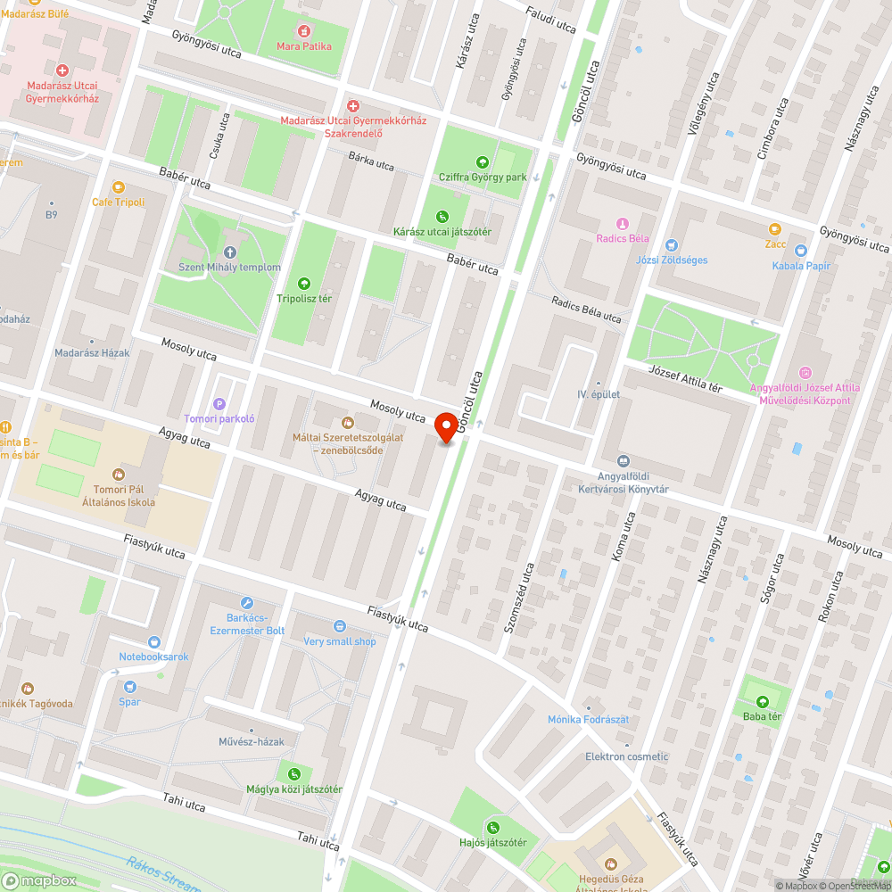 Hiányzó fa bejelentés helye