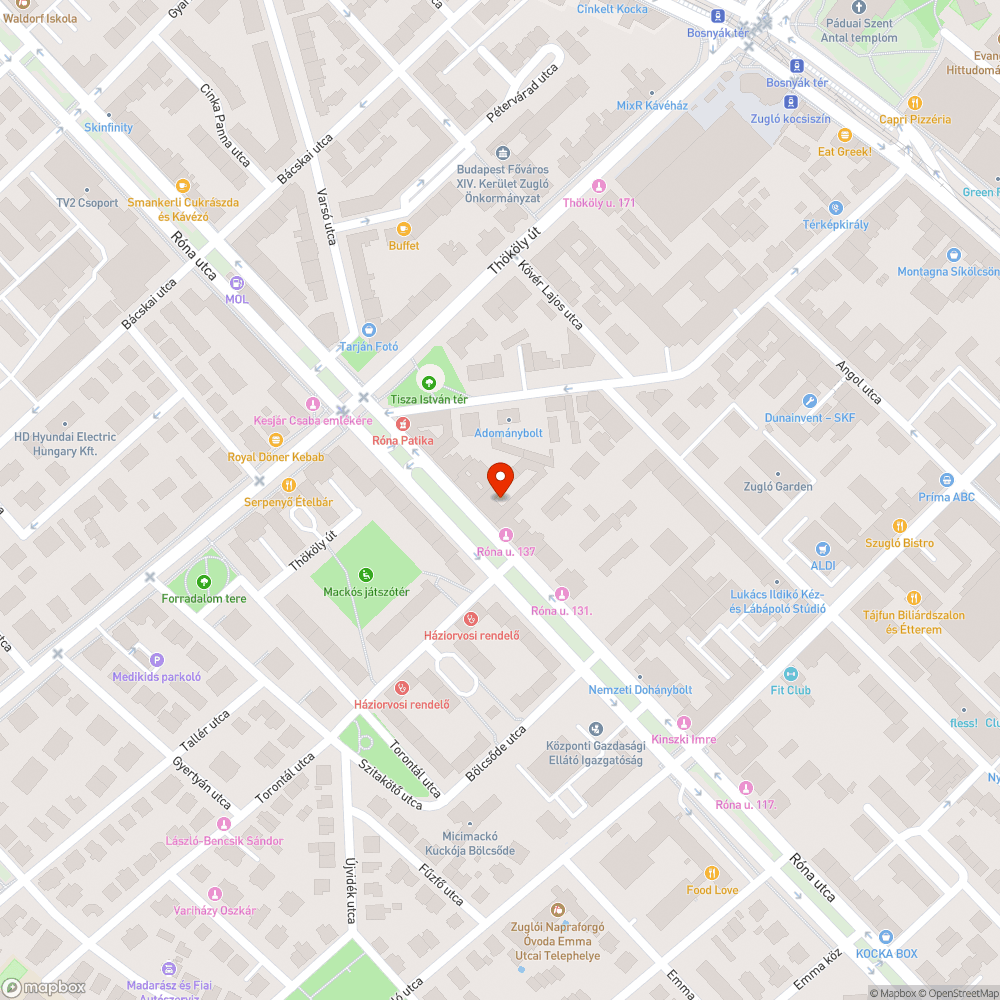 Megdőlt cserje bejelentés helye