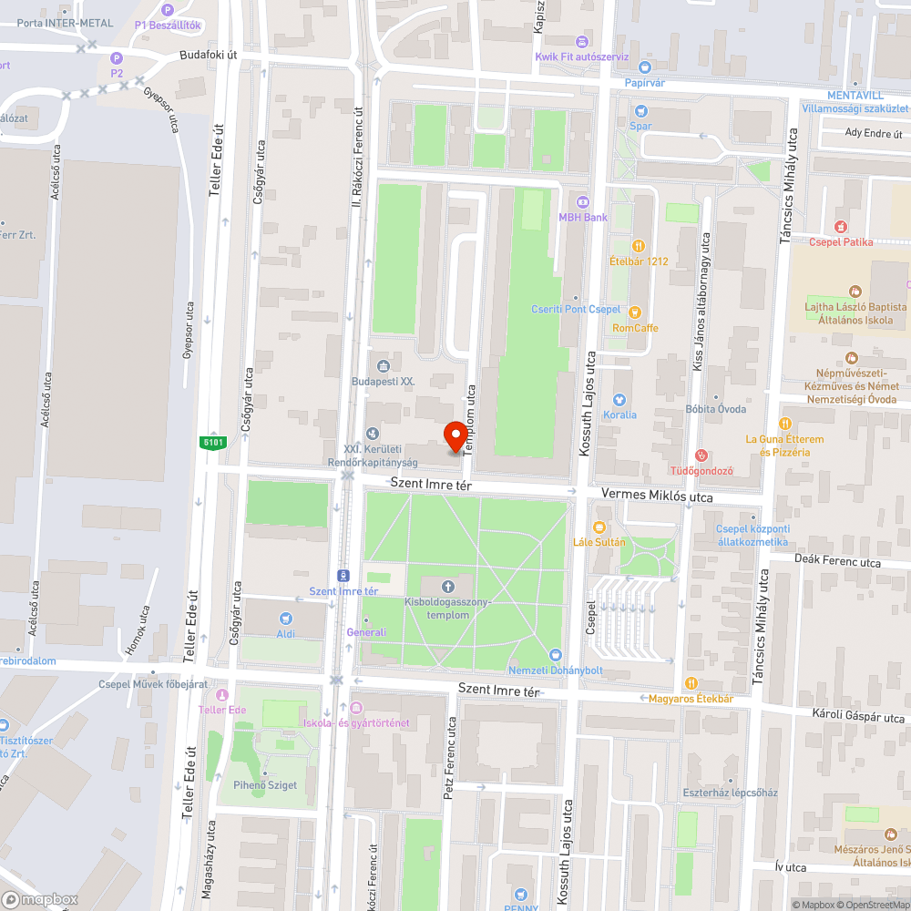 Csepeli posta sarkán felejtett karácsonyfa bejelentés helye