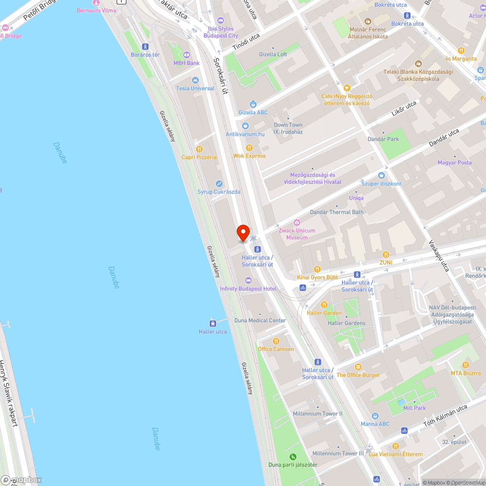 Fel nem festett zebra bejelentés helye