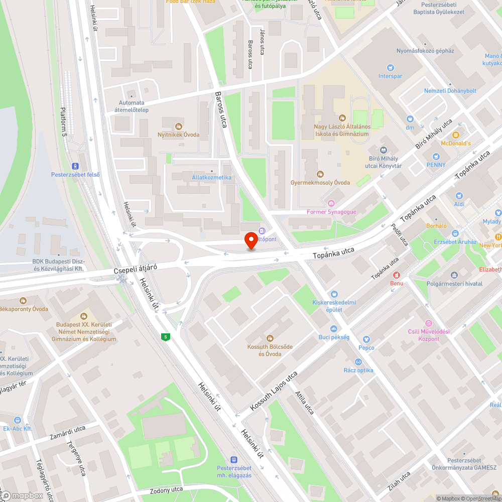 Aszfalthiányok bejelentés helye