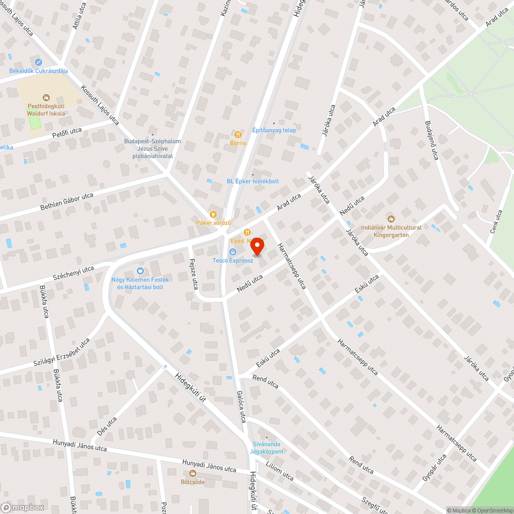 Tekintélyes kátyú bejelentés helye