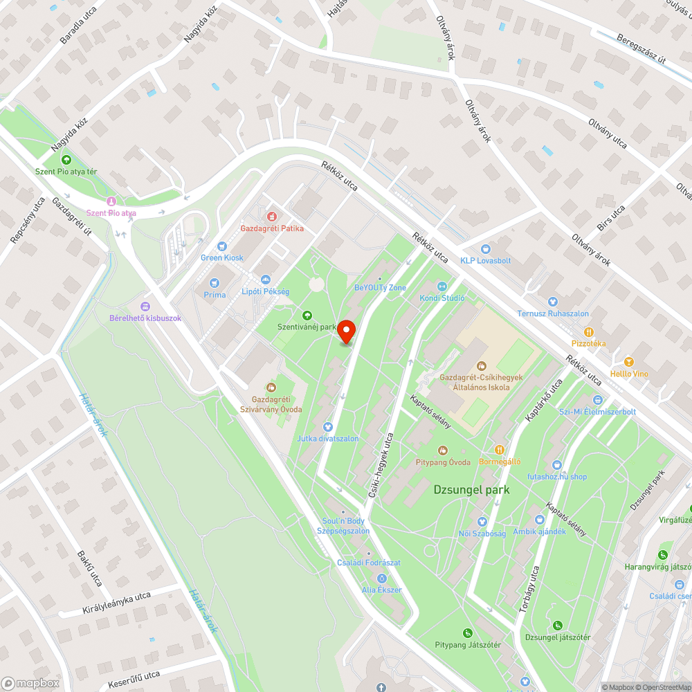 Üres oszlop bejelentés helye