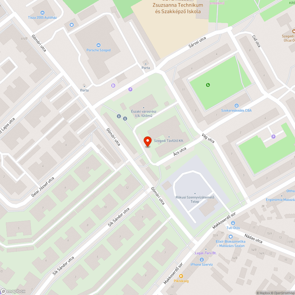 Elhagyott jármű bejelentés helye