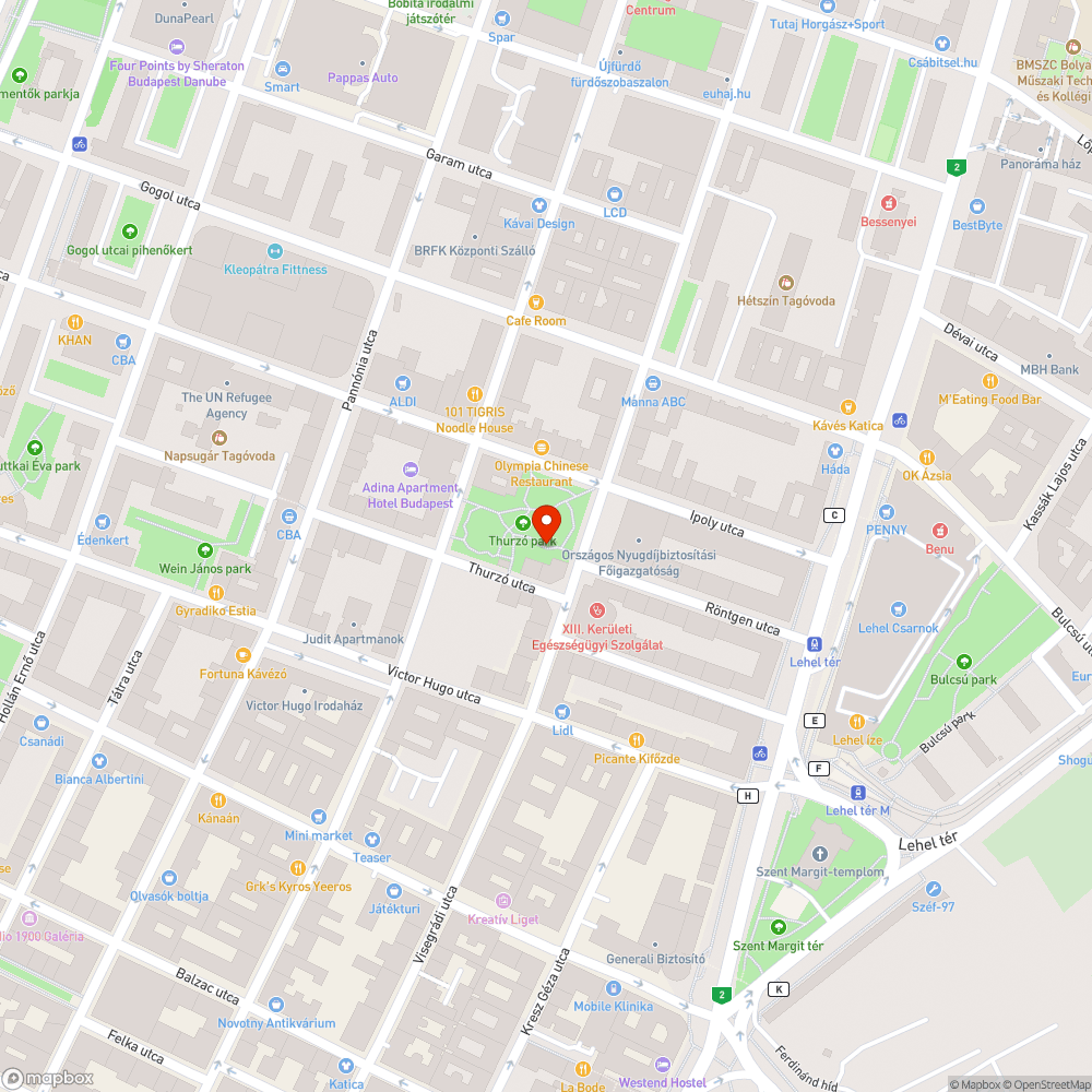 Thurzó park bejelentés helye