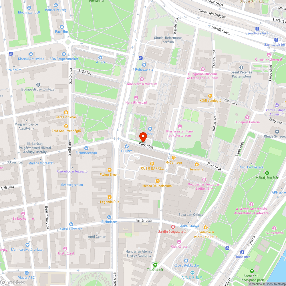 Kátyú a Perc utcában bejelentés helye