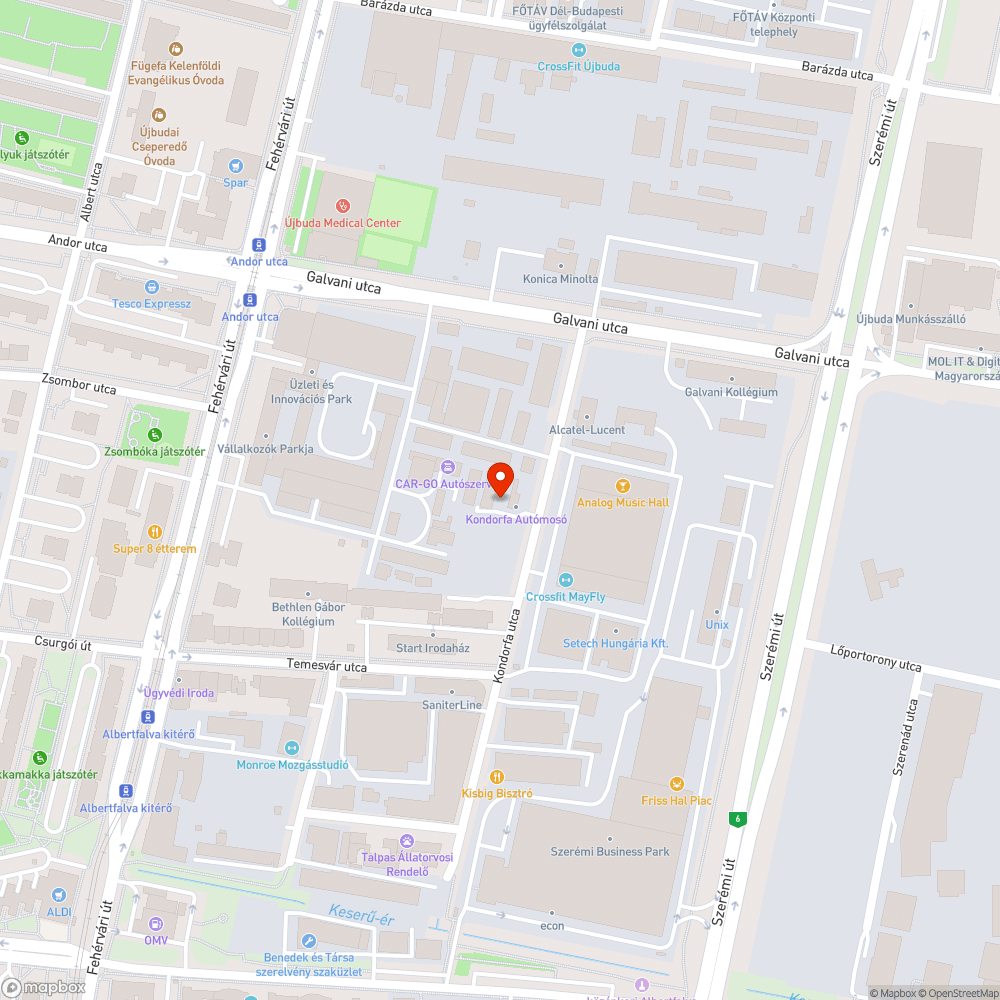 Elhagyott jármű bejelentés helye