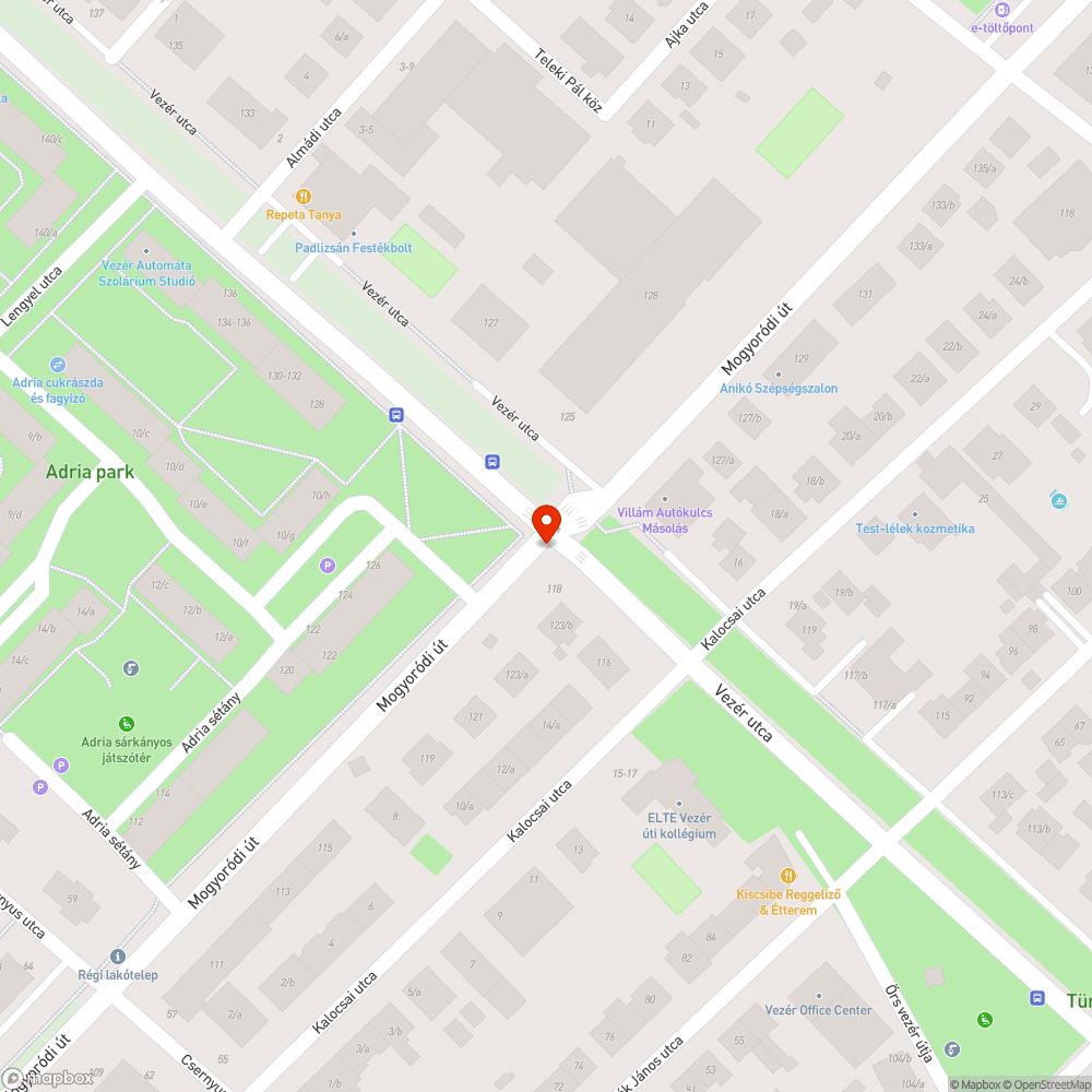 Lekopott gyalogátkelő felfestés bejelentés helye