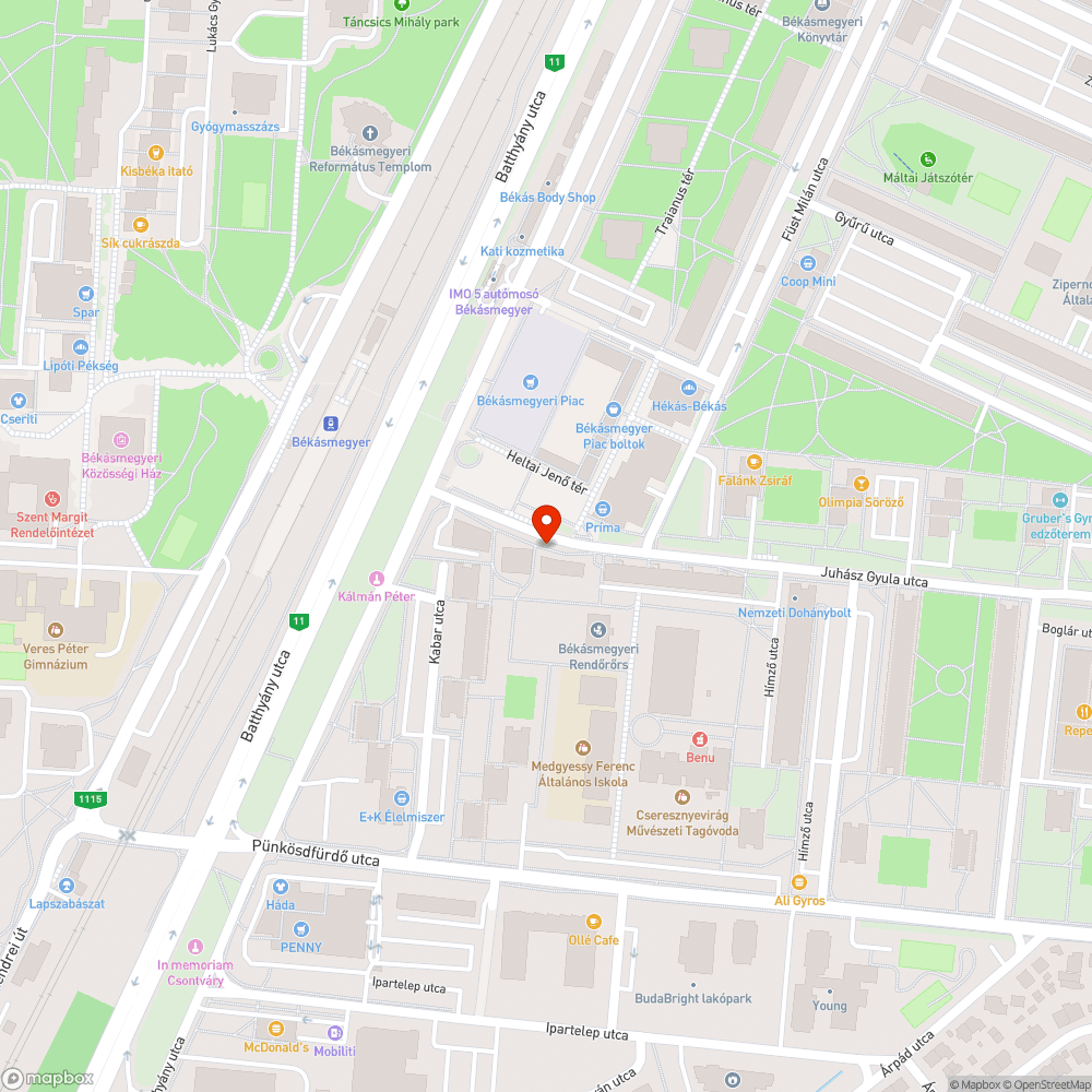 Sérült oszlop - megint bejelentés helye