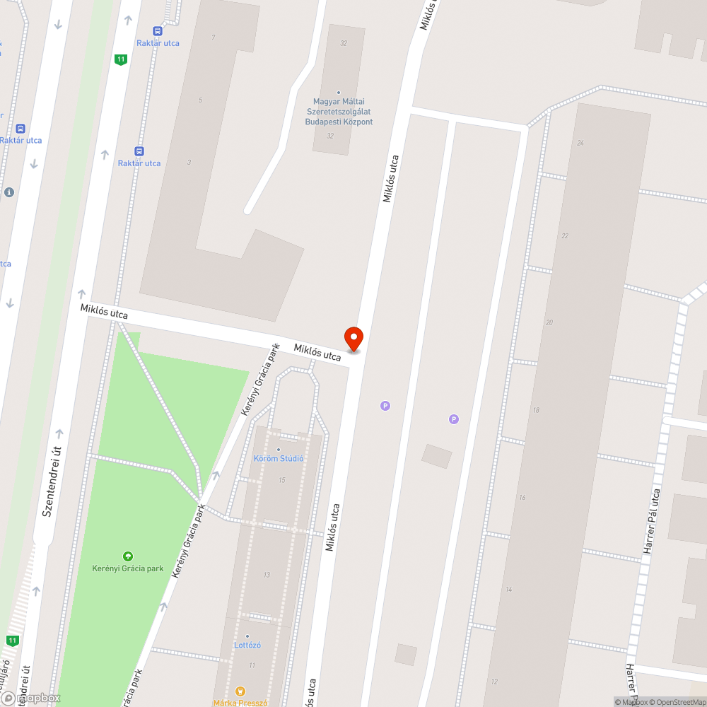 Kátyú bejelentés helye