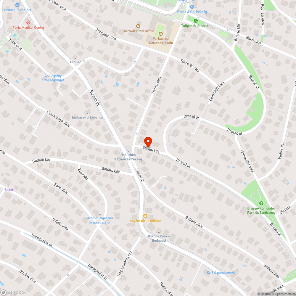 Úthiba bejelentés helye