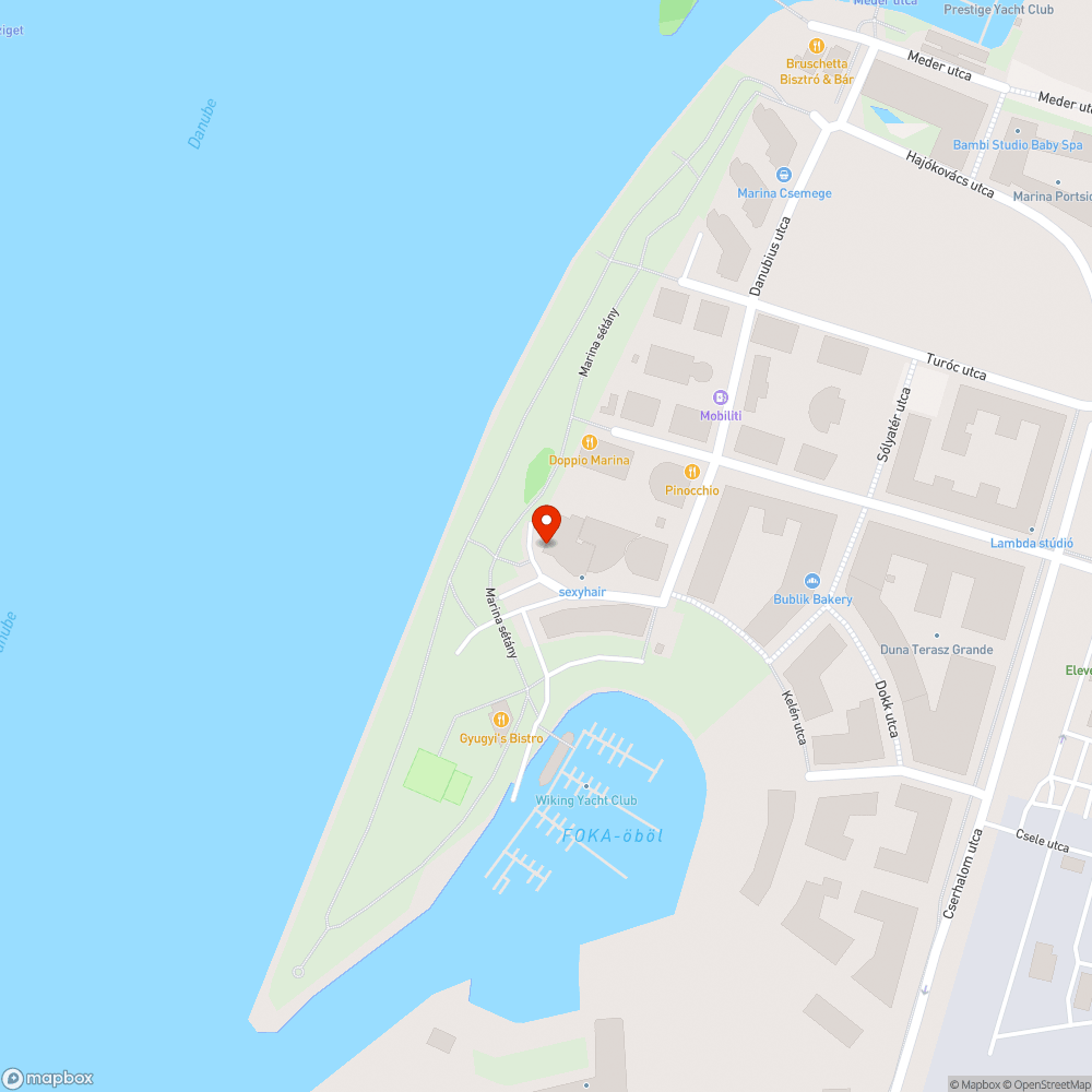 Szemetes Duna-part bejelentés helye