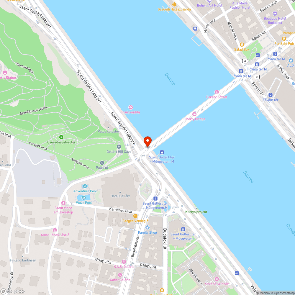 Graffiti (Szabadság híd, Buda) bejelentés helye