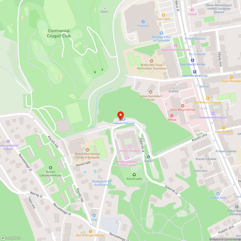 Roncs a Kiscelli dombon bejelentés helye