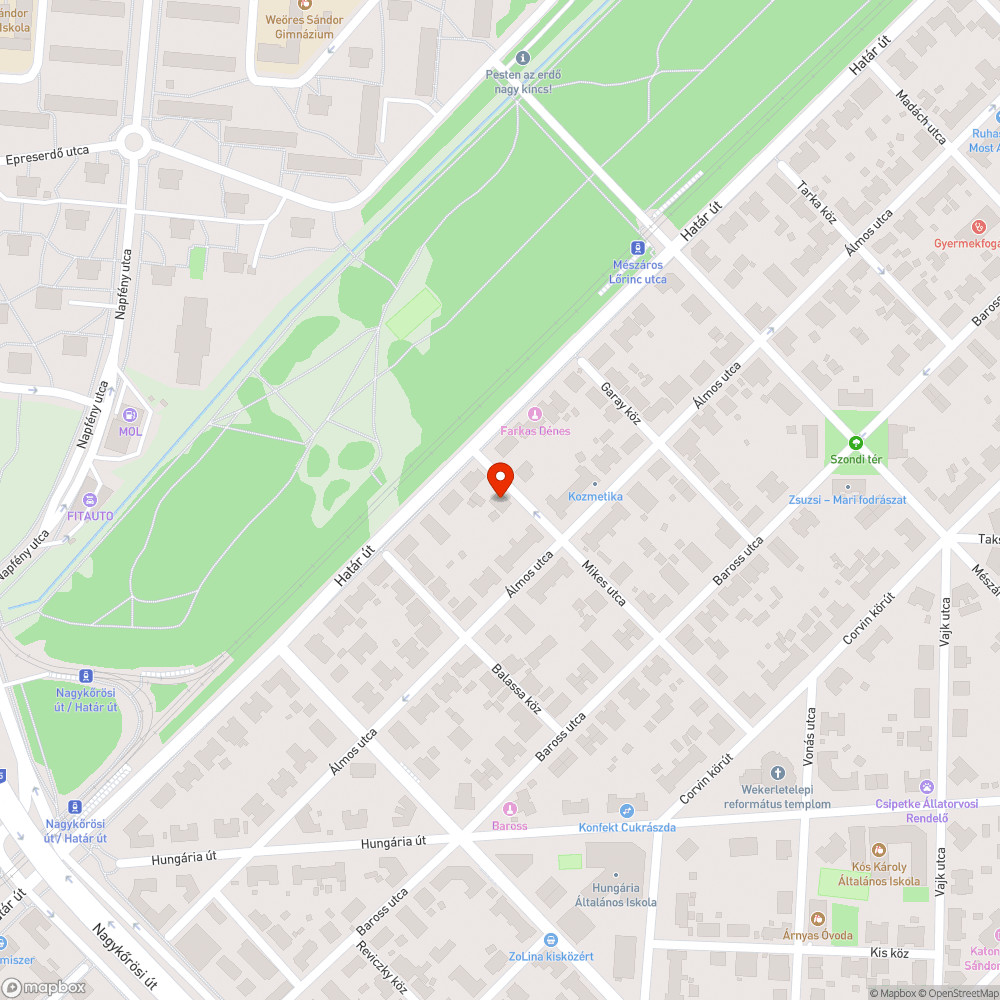 Tönkrement járdaszakasz bejelentés helye