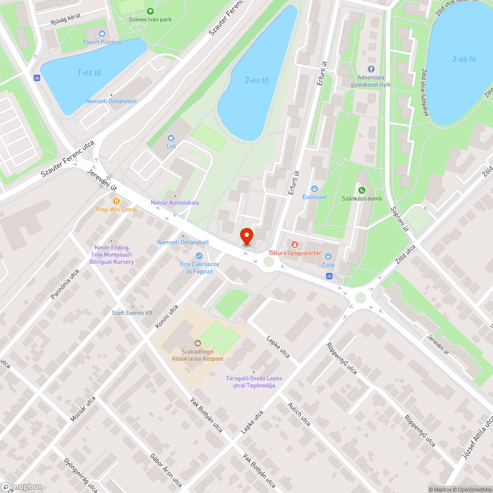 Kátyú bejelentés helye