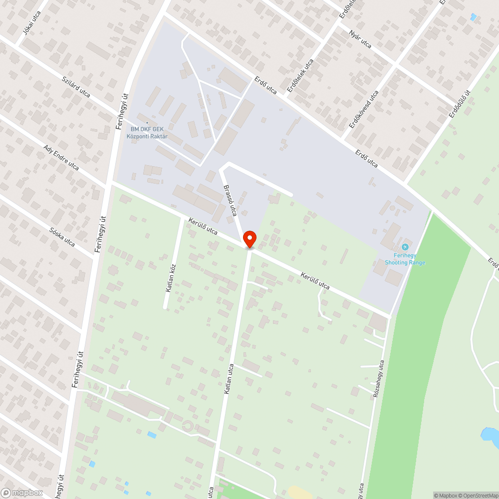 Rákoshegy - Kerülő utcai kátyúk bejelentés helye