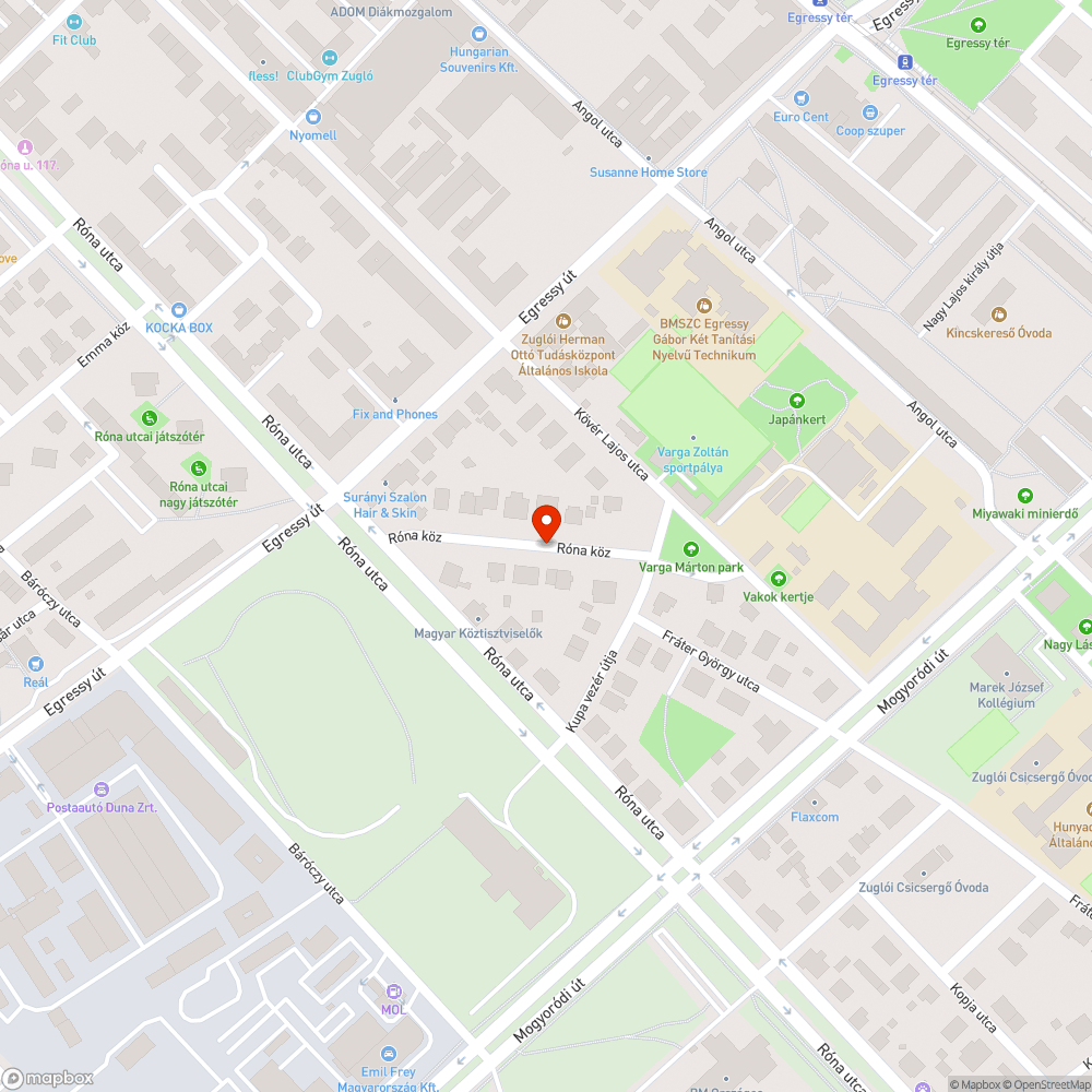 Róna köz, biztonságos közlekedést akadályozó növényzet bejelentés helye