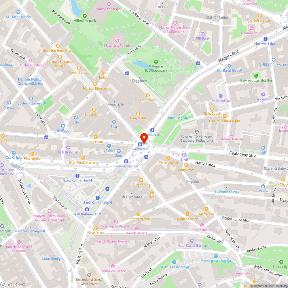 Graffitis Széna tér bejelentés helye