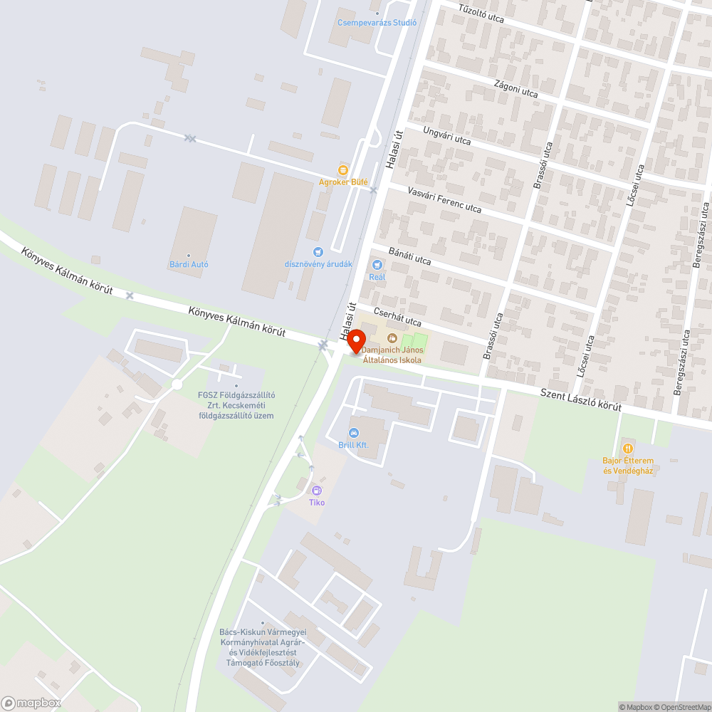 Megdőlt tábla bejelentés helye