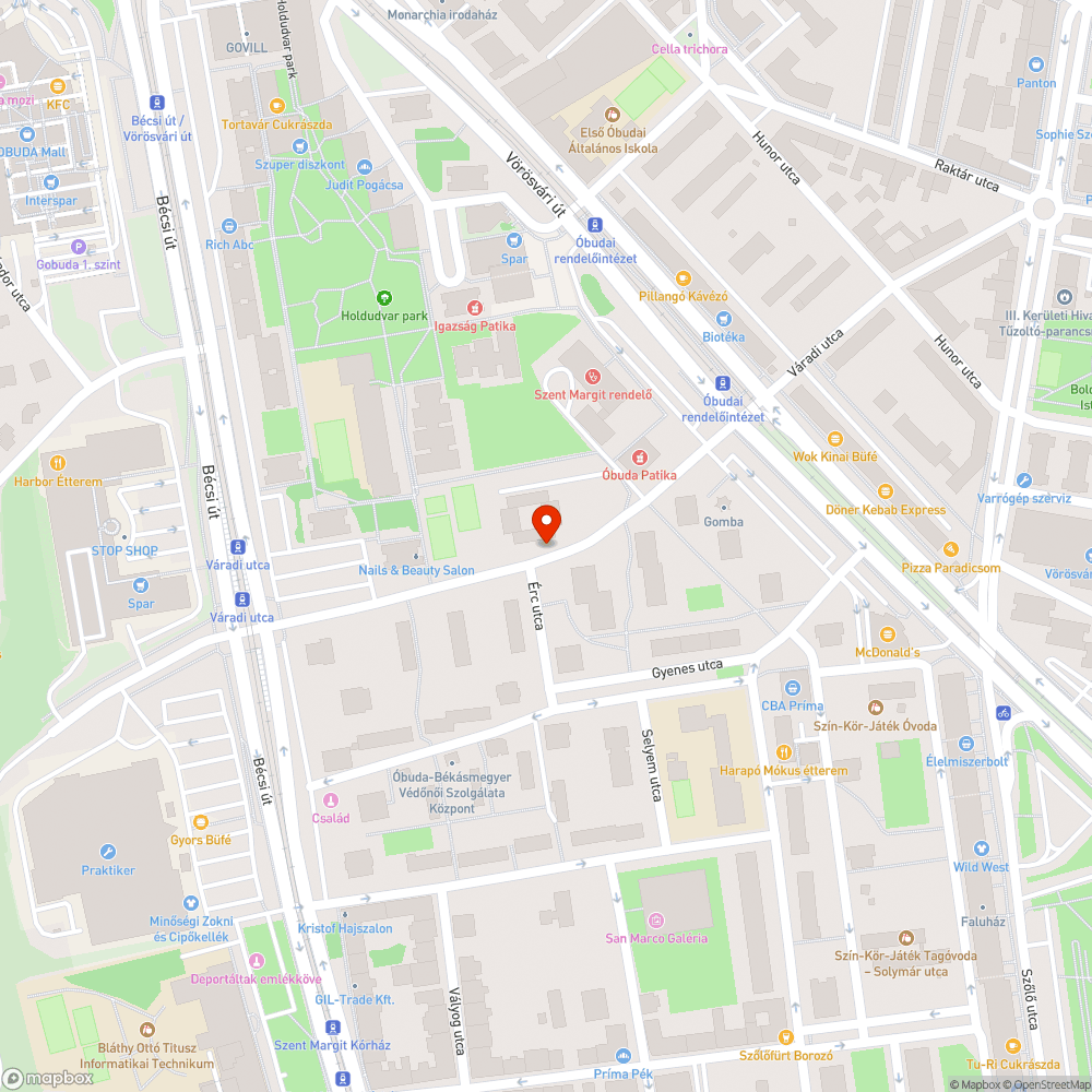 Megsüllyedt vízmű a Váradi utcán bejelentés helye