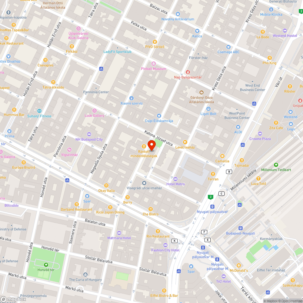 Szemét halom a Visegrádi- Katona József u. sarkon bejelentés helye