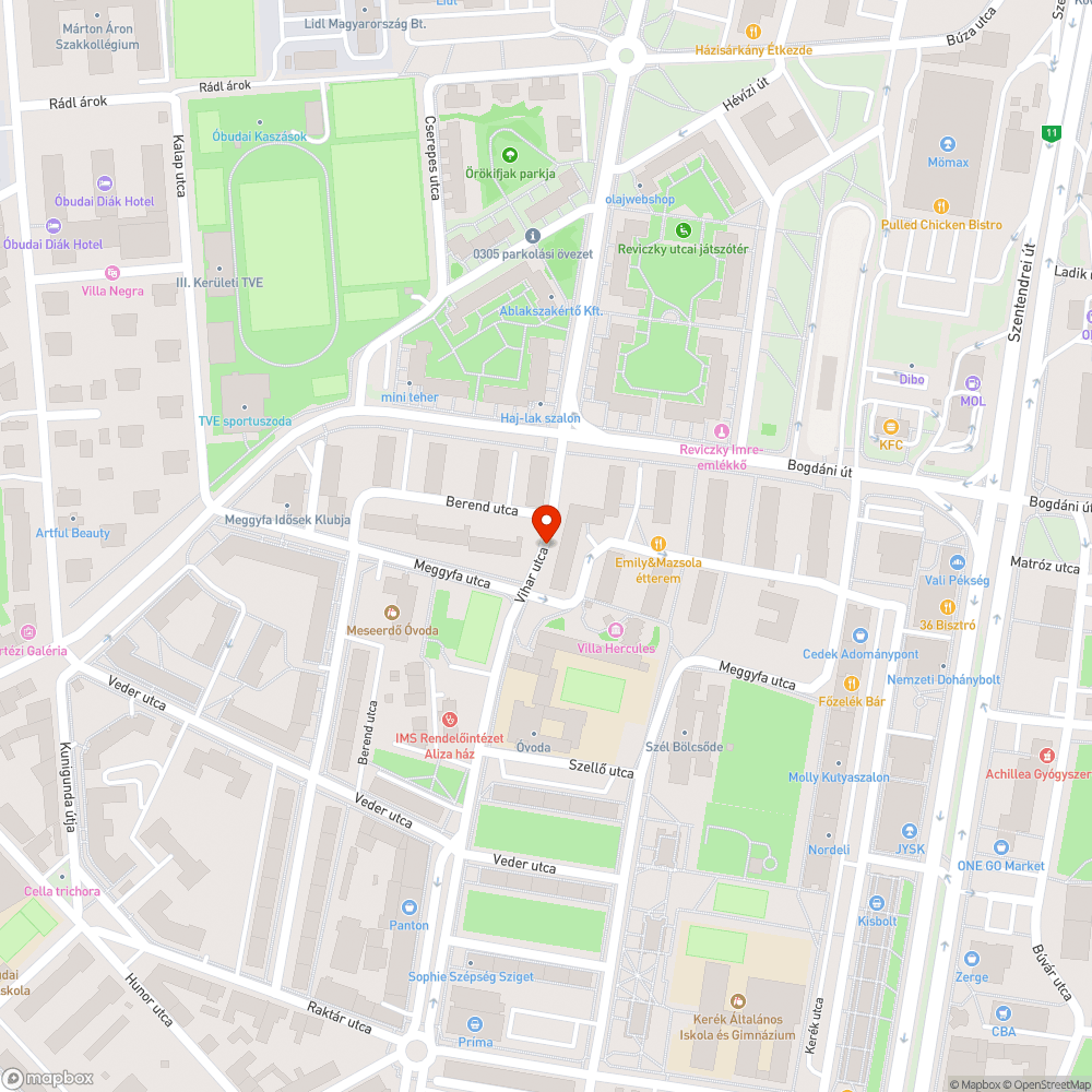 Kátyú bejelentés helye