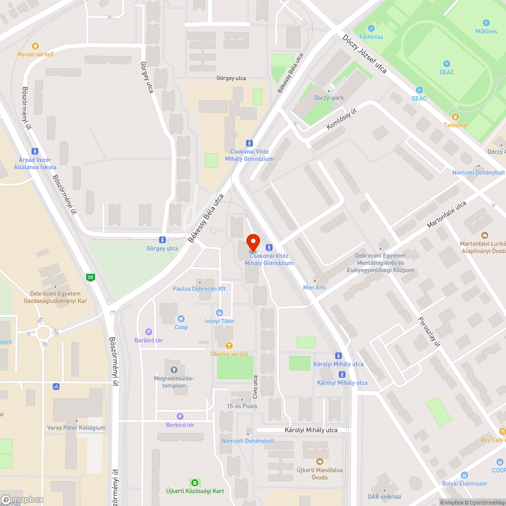 Szemetes zöld terület bejelentés helye