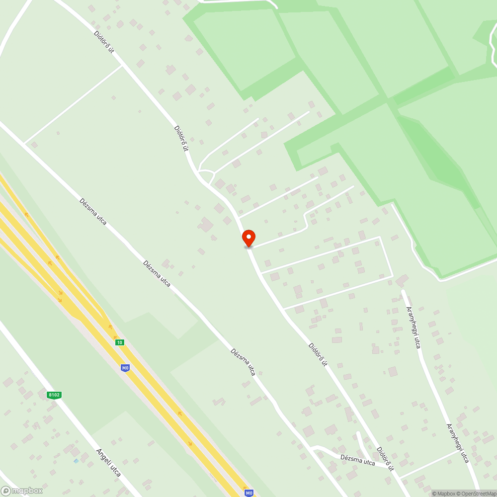 Megrongált buszmegálló bejelentés helye