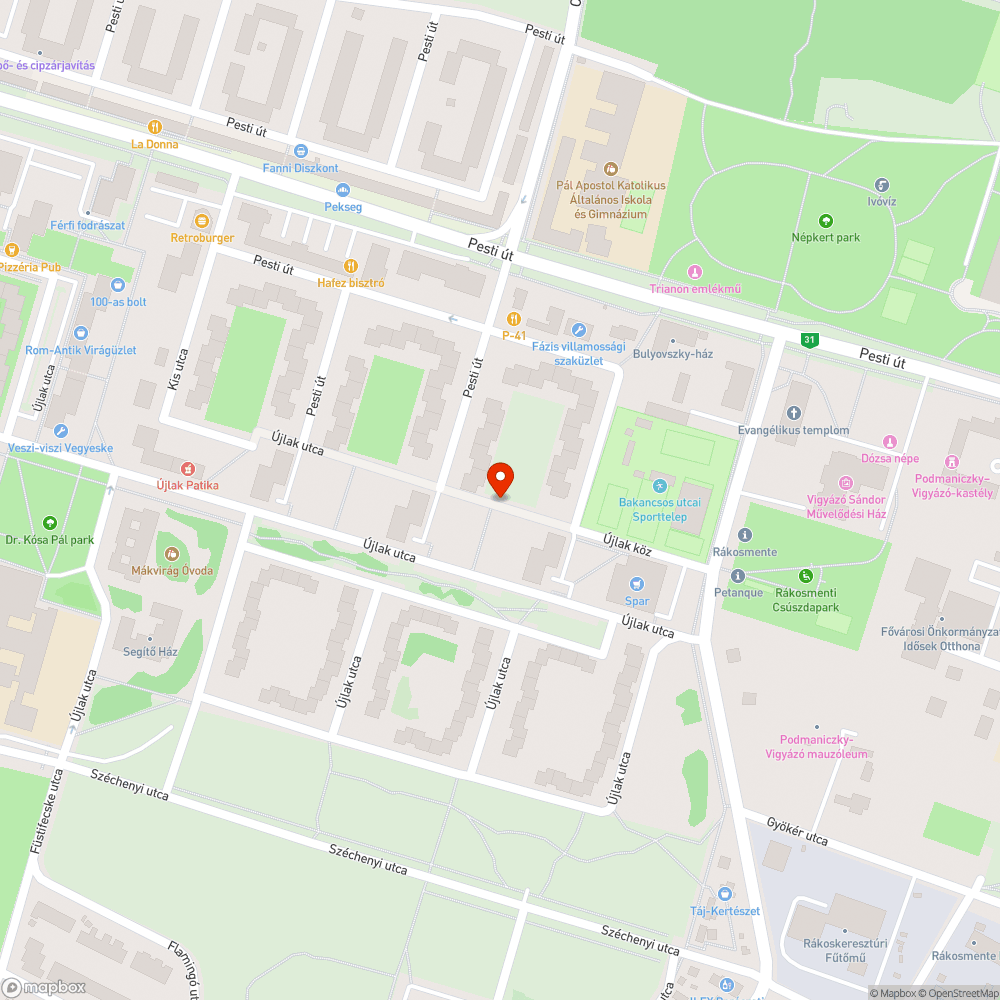 Fekvő rendőr bejelentés helye