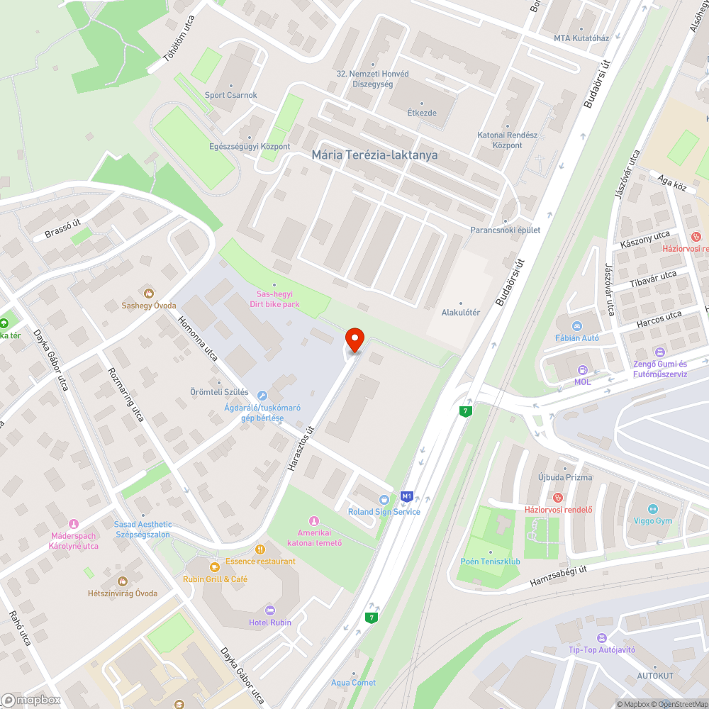 Két elhagyott autó bejelentés helye