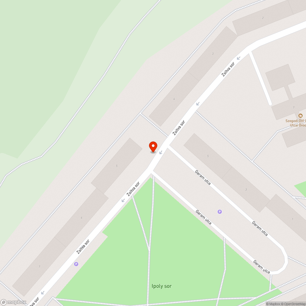 Kátyúk a Zsitva soron bejelentés helye