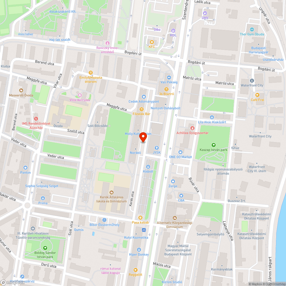 Kerék utca kátyúzása bejelentés helye