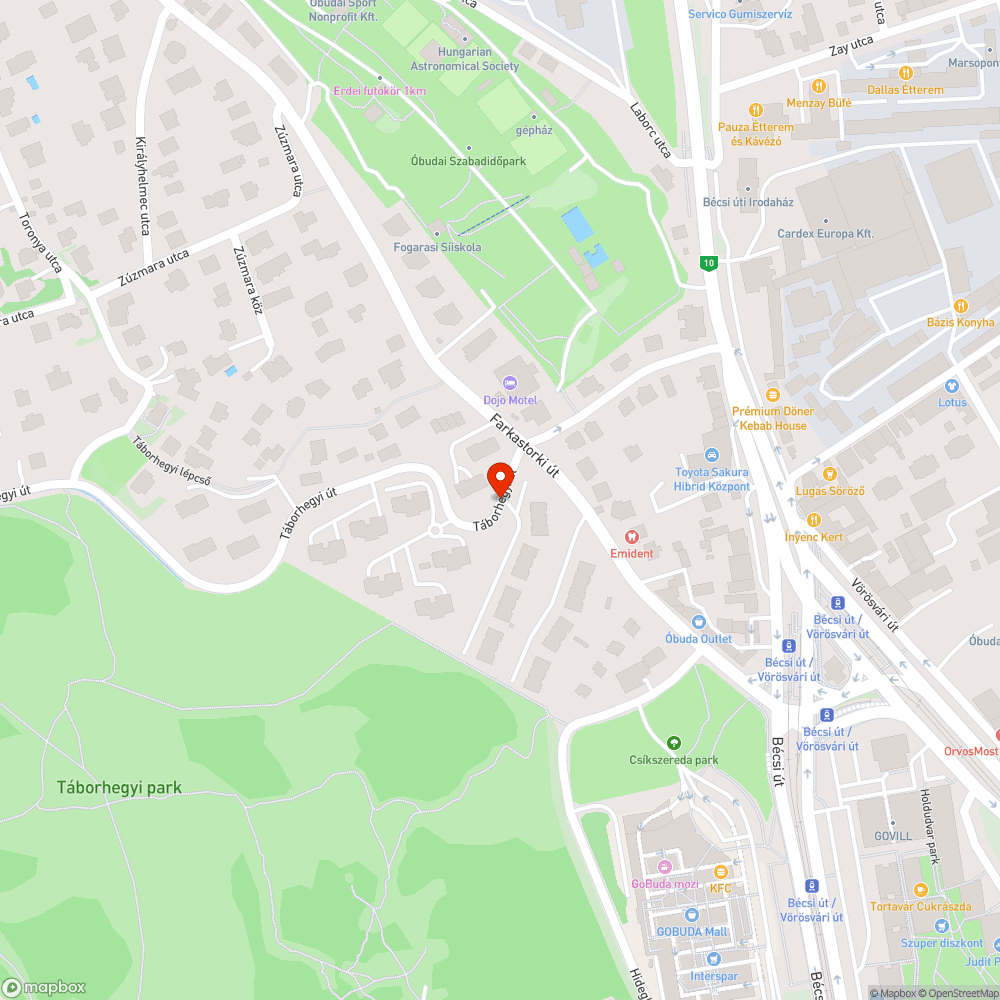 Táborhegyi út közműépítés utáni szakszerűtlen helyreállítás bejelentés helye