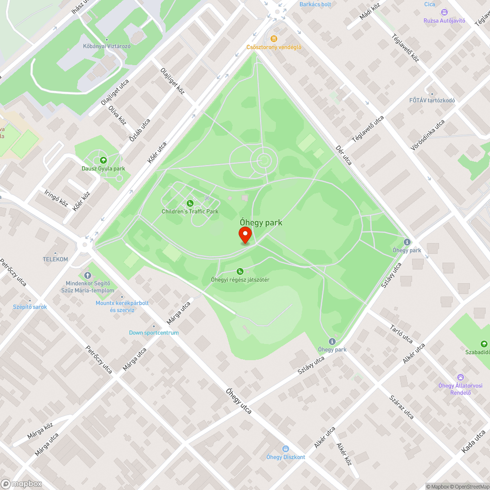 Balesetveszélyes játszóeszköz az Óhegy parkban bejelentés helye