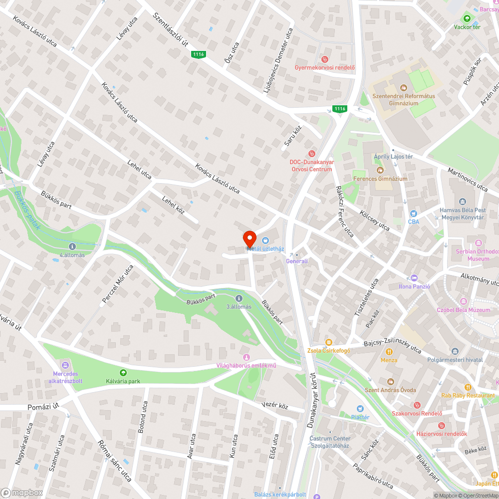 Kátyú a Virág utcában bejelentés helye