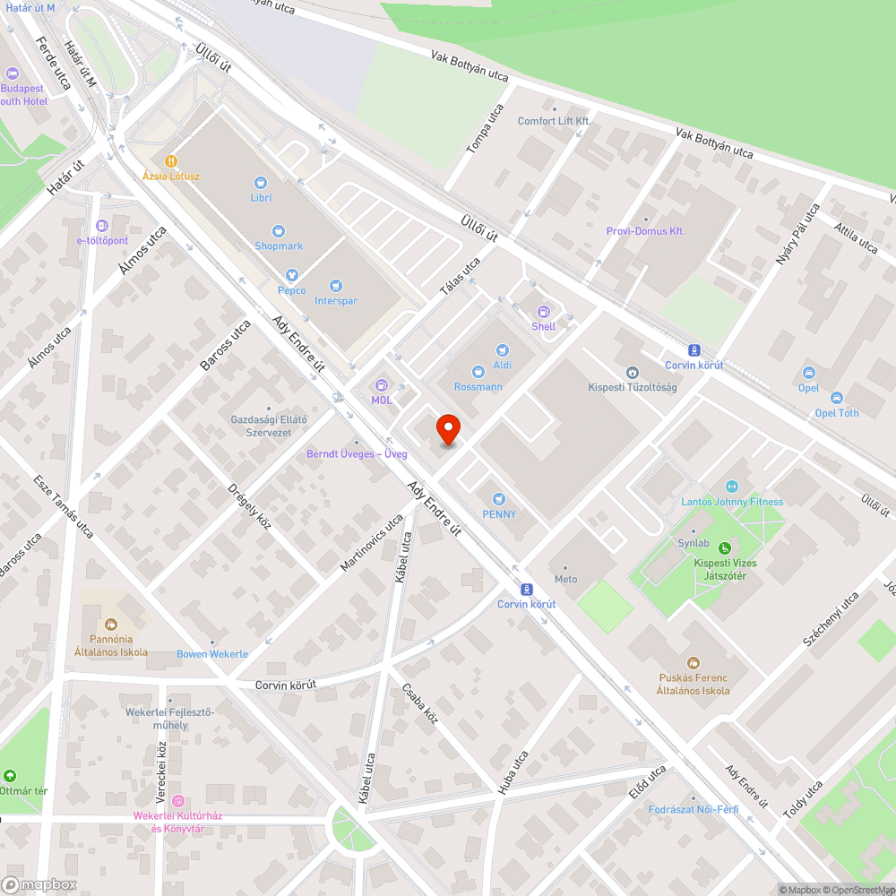 Szemetes hiánya miatt szétdobált hulladék bejelentés helye