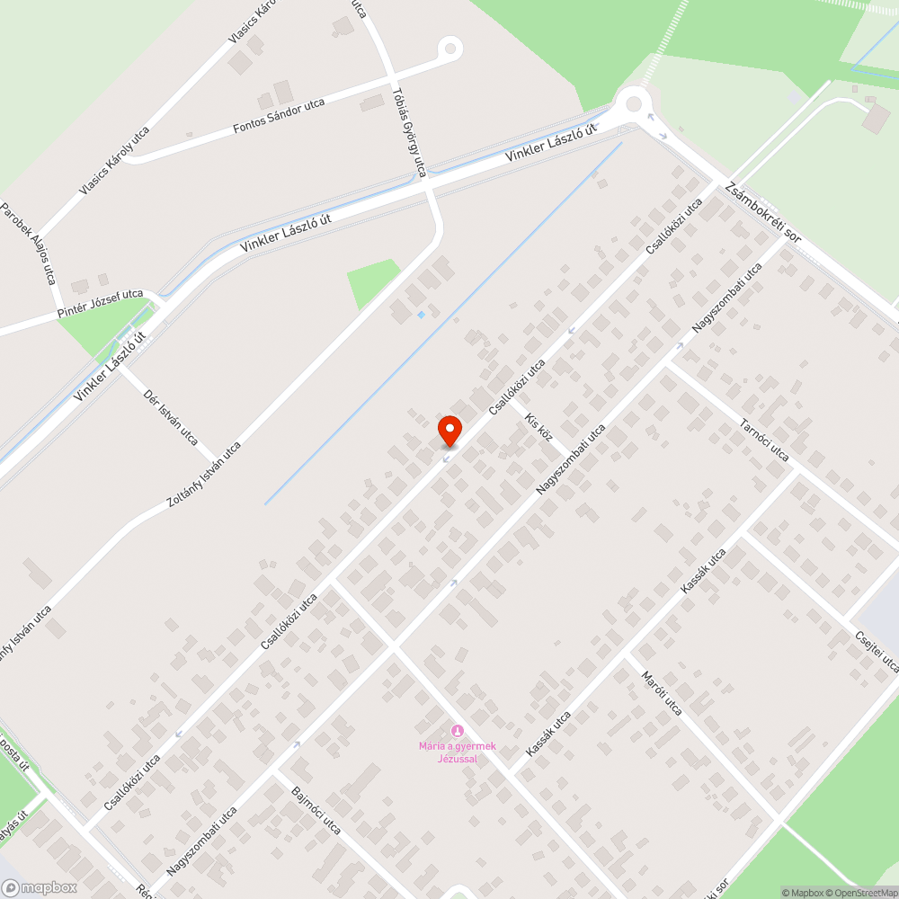 Mára már jól megnőtt kátyú bejelentés helye