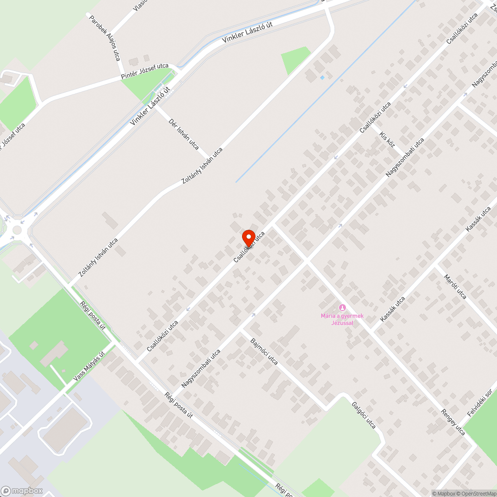 Növekvő kátyú bejelentés helye