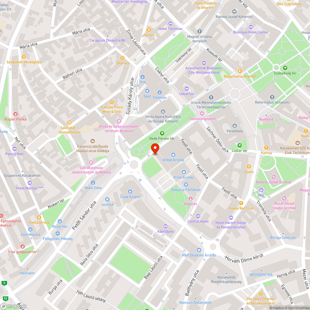 Kitaposott zöld bejelentés helye