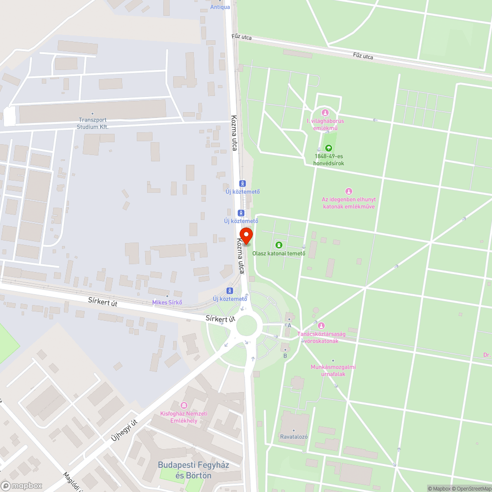 Villamos sín melletti terelő korlát bejelentés helye