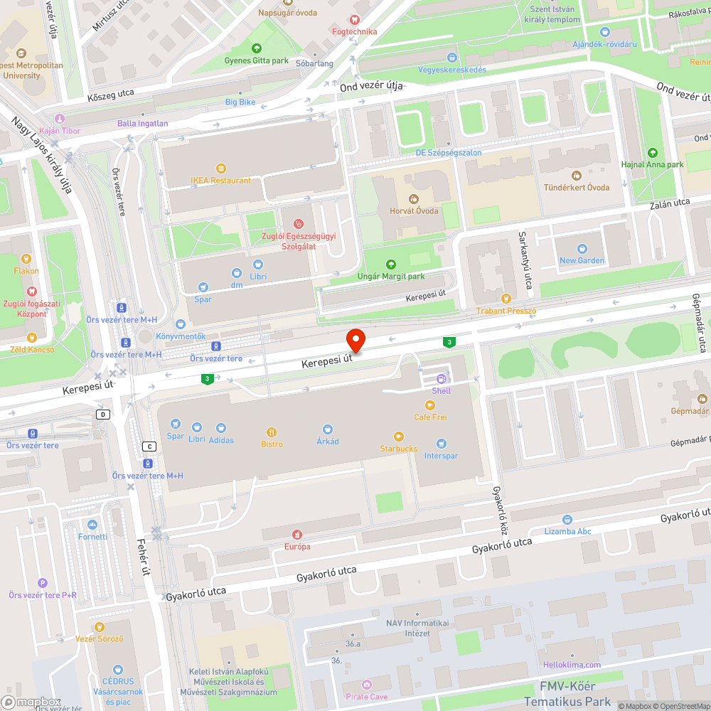 Járdán parkolás bejelentés helye