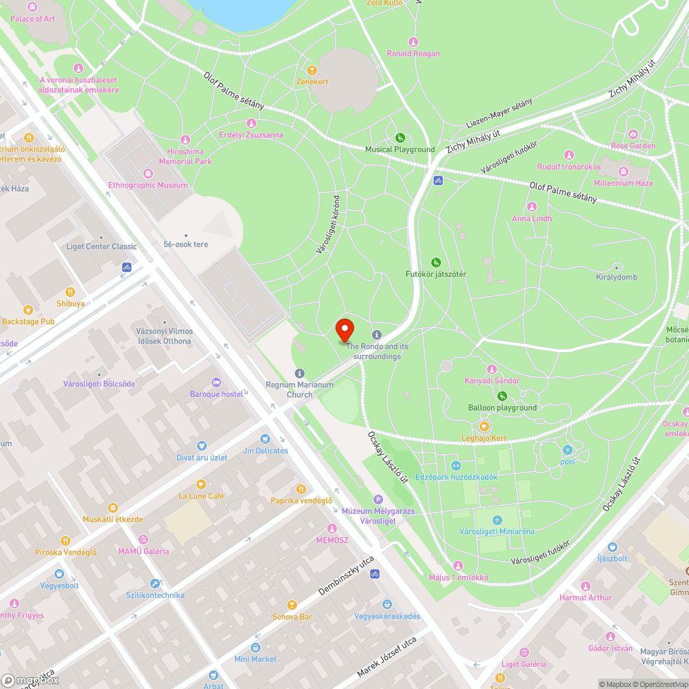 Törött pad bejelentés helye