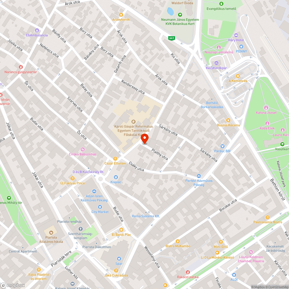 Eltömődött víznyelő bejelentés helye