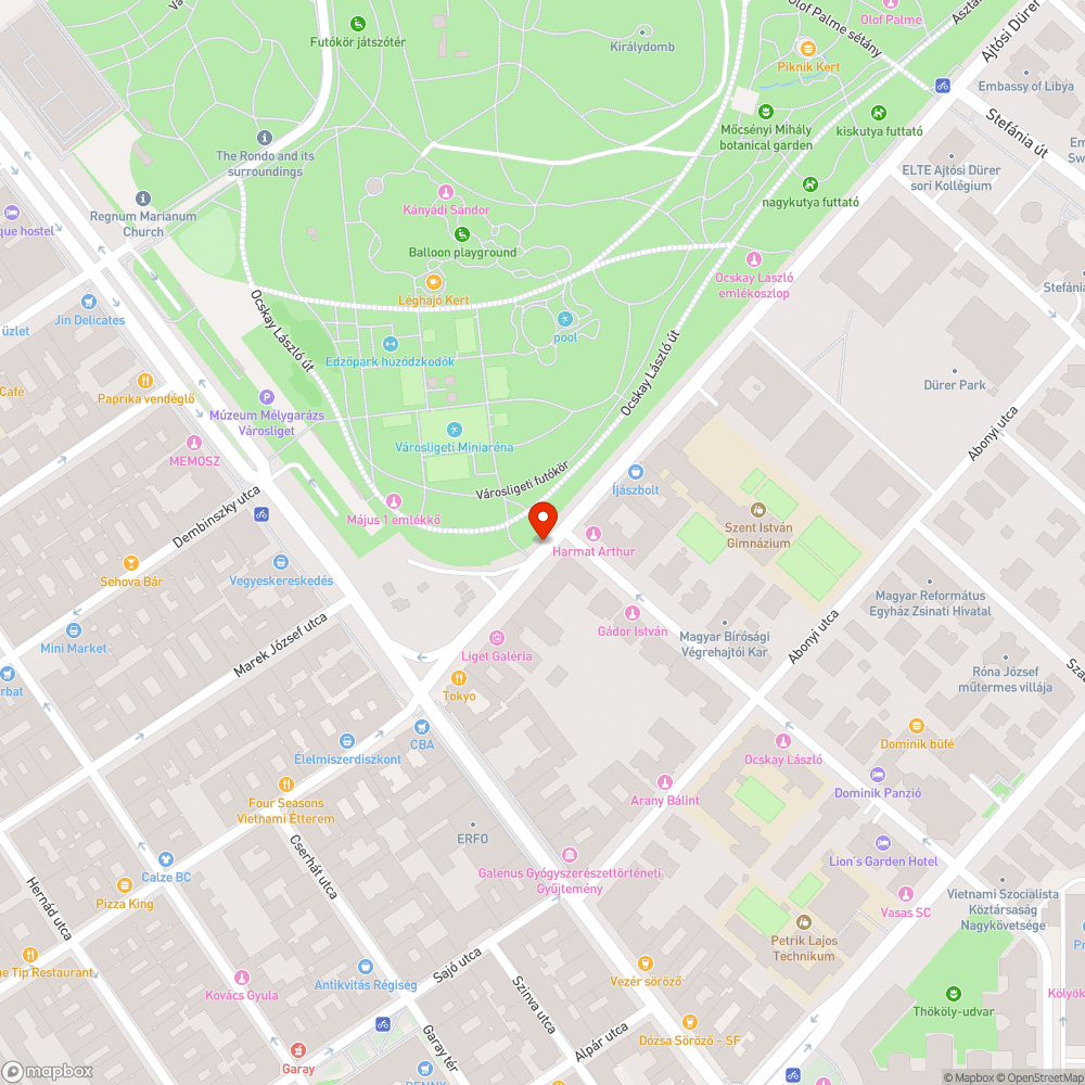 Kidőlt közlekedési lámpa bejelentés helye