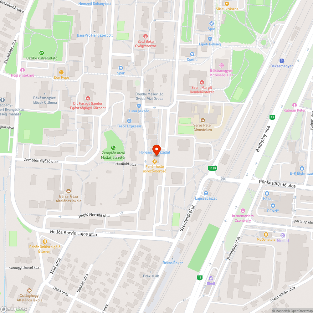 Kátyúk az út közepén bejelentés helye