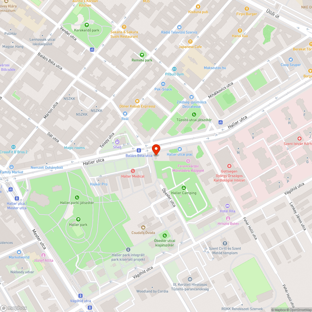 Ferde jelzőlámpa, tábla és poller bejelentés helye