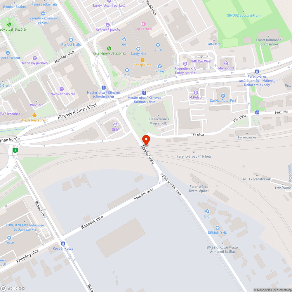 Életveszélyes út bejelentés helye