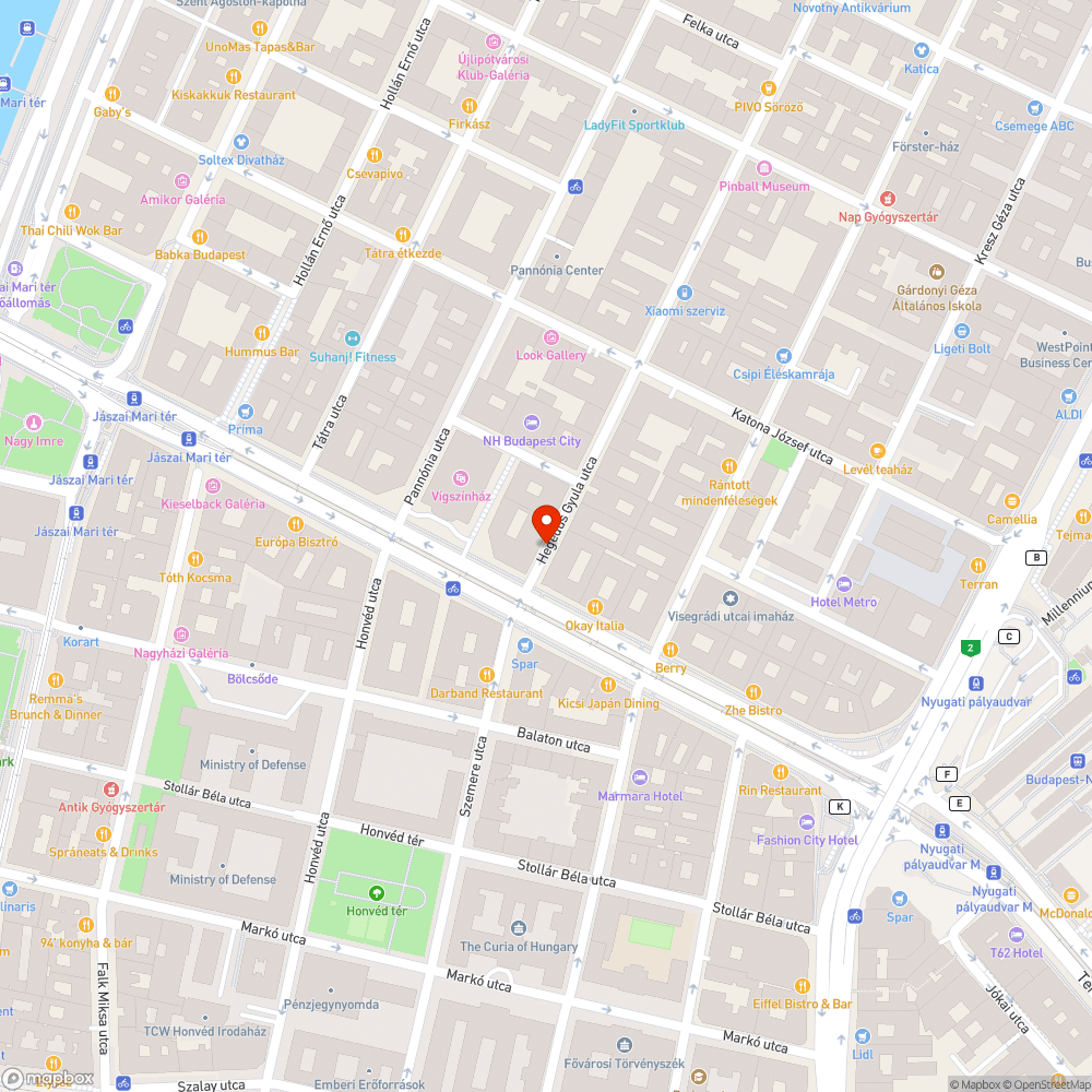 Kerékpársáv felfestés lekopott bejelentés helye